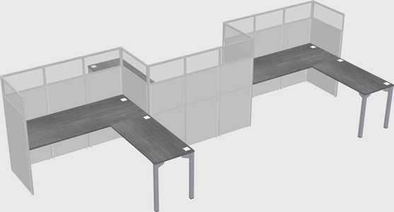 L-shape cubicles