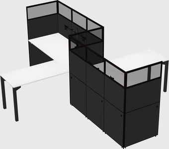 L-shape cubicles