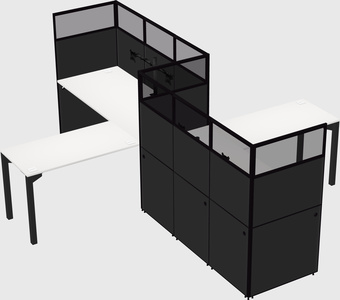 L-shape cubicles