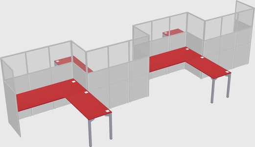 L-shape cubicles