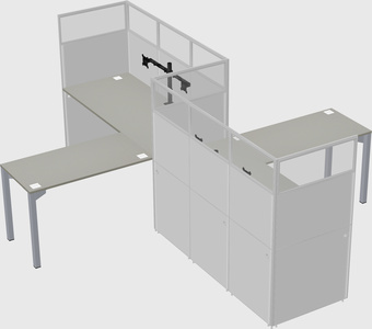 L-shape cubicles