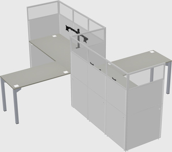 L-shape cubicles