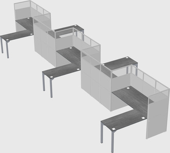 L-shape cubicles