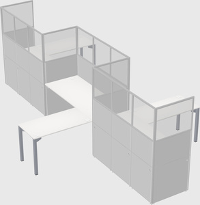 L-shape cubicles