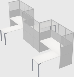 L-shape cubicles