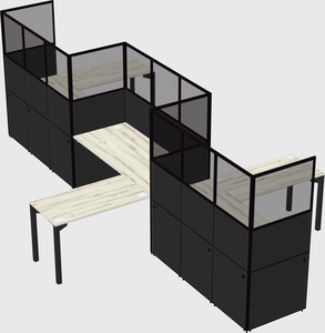 L-shape cubicles
