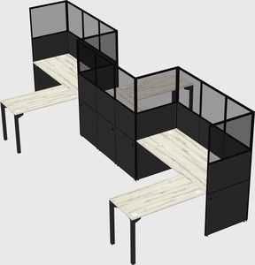L-shape cubicles