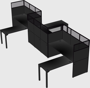 L-shape cubicles