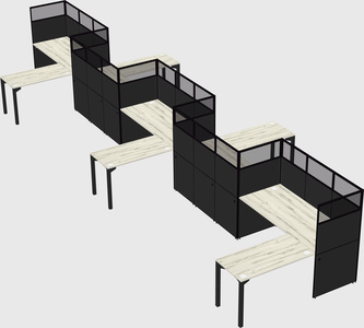 L-shape cubicles