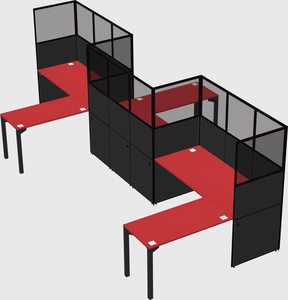 L-shape cubicles
