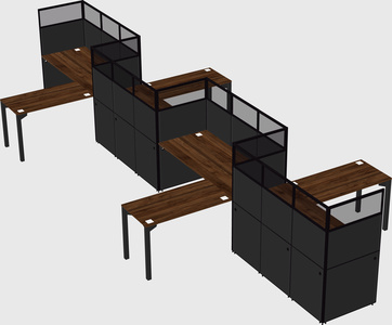 L-shape cubicles