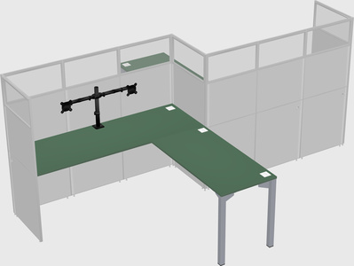 L-shape cubicles
