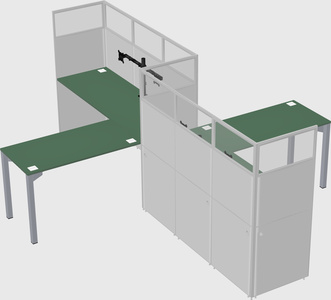 L-shape cubicles