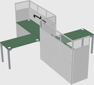 L-shape cubicles
