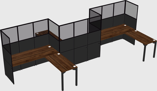L-shape cubicles