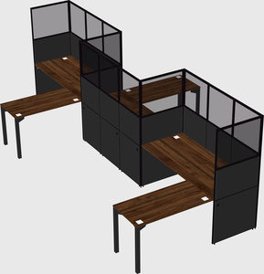 L-shape cubicles