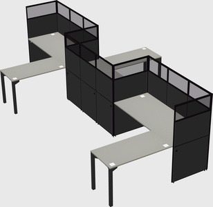 L-shape cubicles