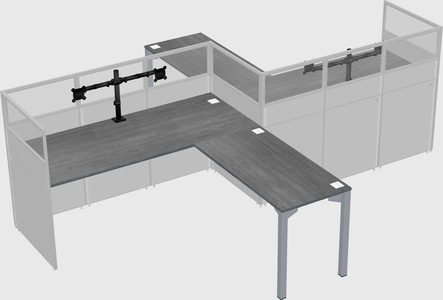 L-shape cubicles