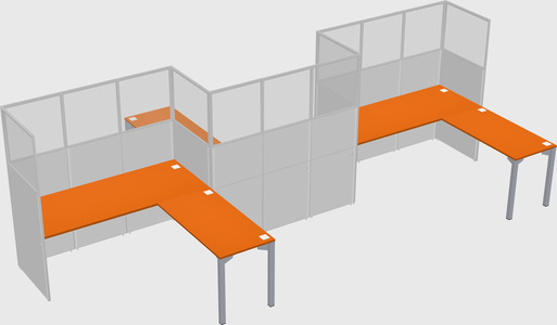 L-shape cubicles