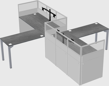 L-shape cubicles
