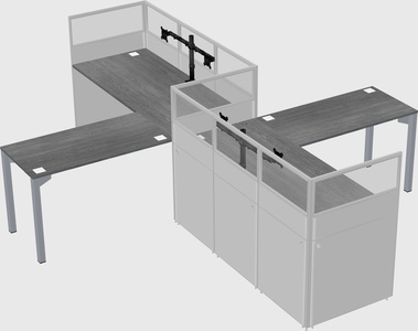 L-shape cubicles