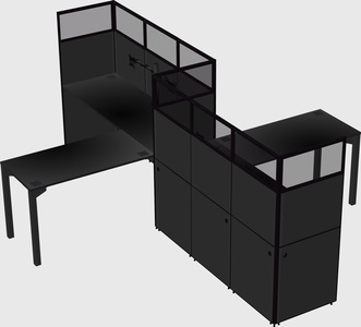 L-shape cubicles