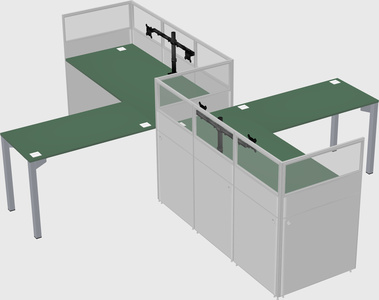 L-shape cubicles