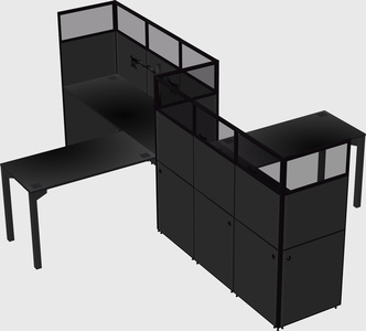 L-shape cubicles