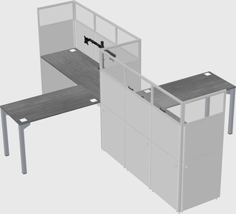 L-shape cubicles