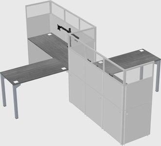 L-shape cubicles