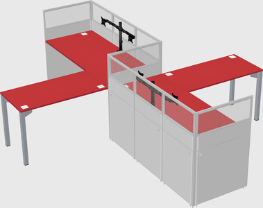 L-shape cubicles