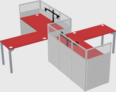 L-shape cubicles