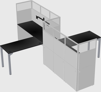 L-shape cubicles