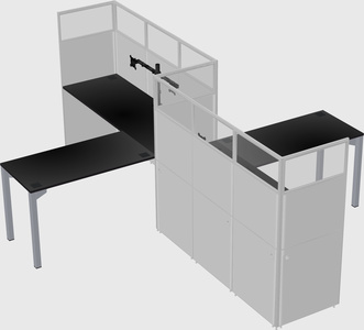 L-shape cubicles