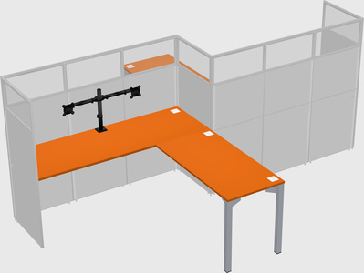 L-shape cubicles