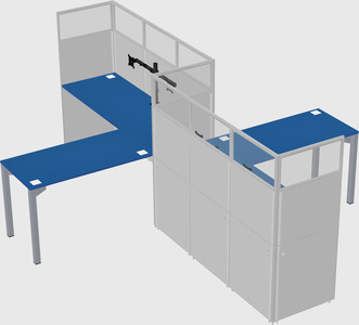 L-shape cubicles
