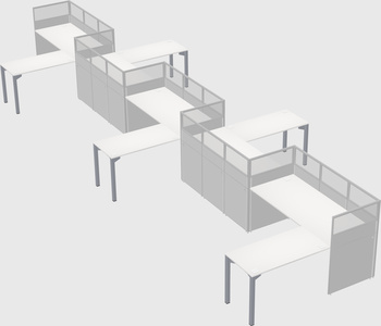 L-shape cubicles