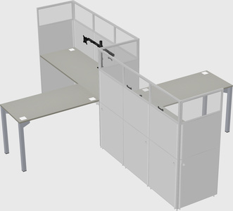 L-shape cubicles