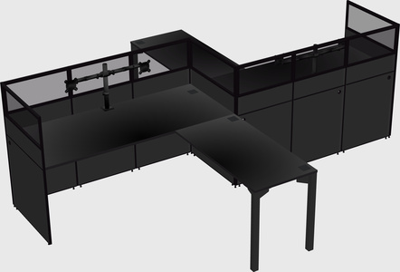 L-shape cubicles
