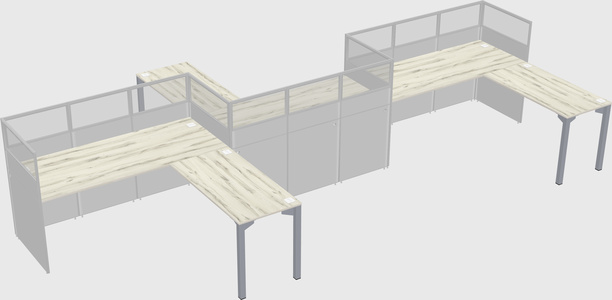 L-shape cubicles