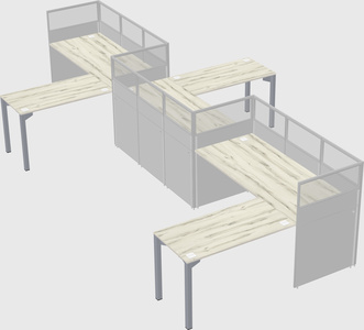 L-shape cubicles