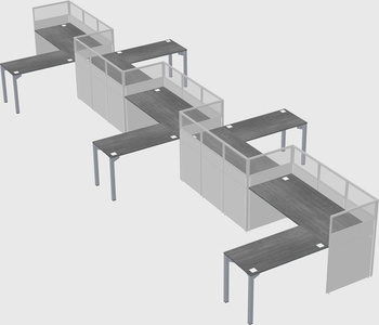 L-shape cubicles