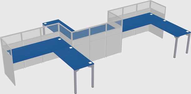 L-shape cubicles