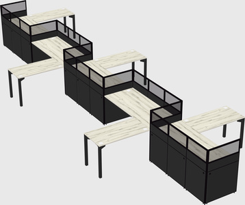 L-shape cubicles