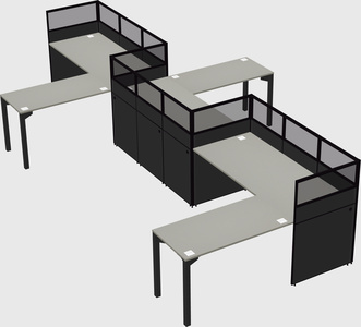 L-shape cubicles