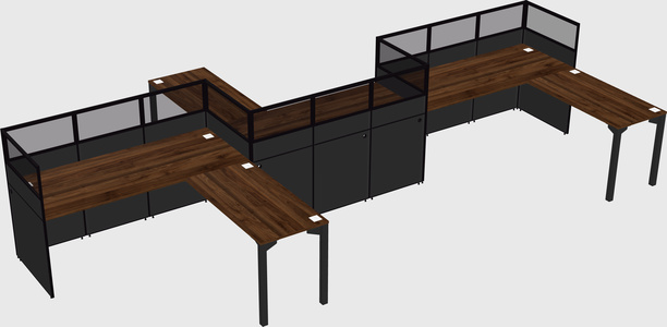 L-shape cubicles