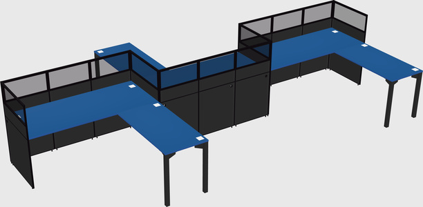 L-shape cubicles