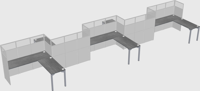 L-shape cubicles