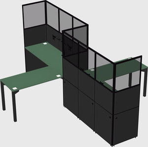 L-shape cubicles