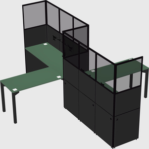 L-shape cubicles